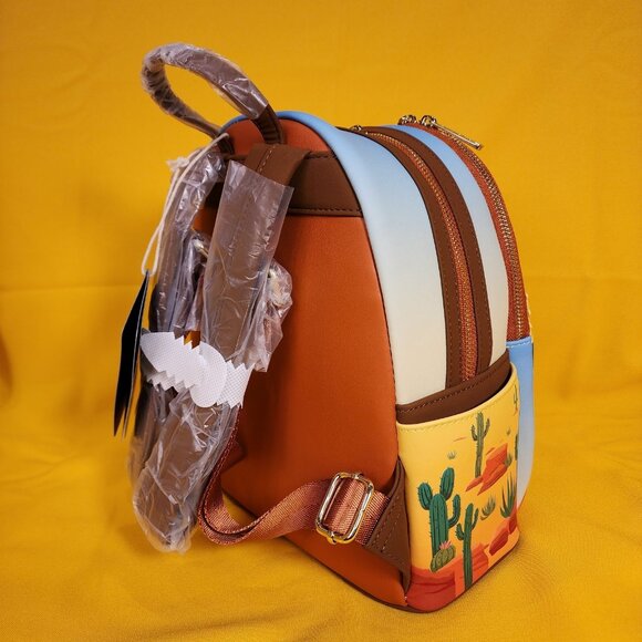 Loungefly Disney Pixar Cars Lightning McQueen and Mater Desert Mini Backpack NEW - Picture 5 of 11